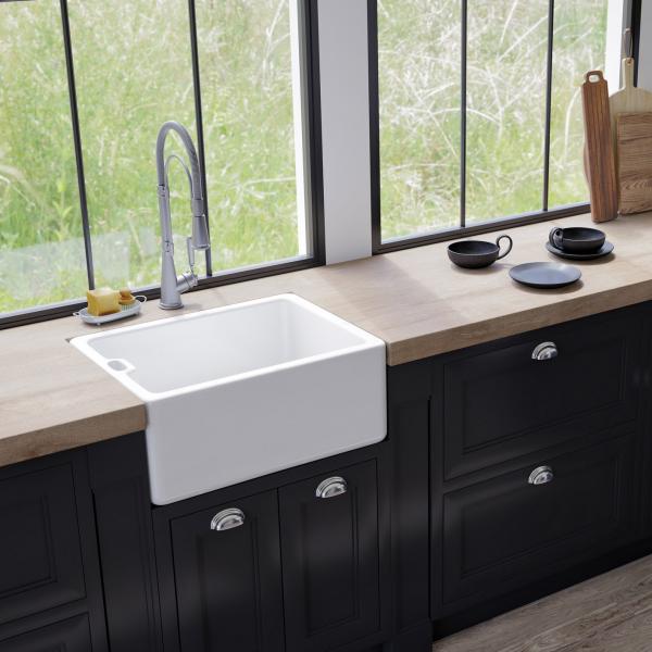 High-quality sink Clovis - single bowl, ceramic - ambience 1